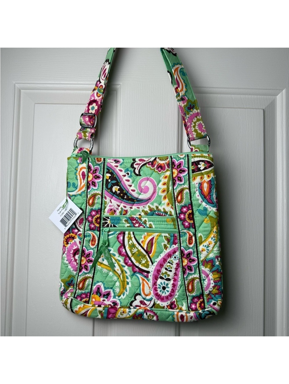 NWT Vera Bradley Tutti Frutti Crossbody Hipster Retired Pattern Green Paisley
